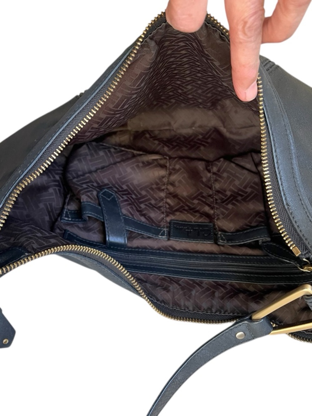 Cole Haan Black Leather Hobo Shoulder Hand Bag - Picture 12 of 13